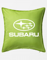 Подушка Subaru зелёная
