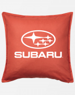 Подушка Subaru красно-коричневая