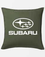 Подушка Subaru насыщенно-зелёная