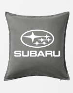 Подушка Subaru серая