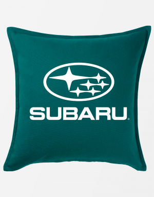 Подушка Subaru тёмно-зелёная